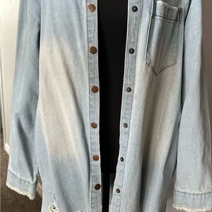 Mustard Seed Light Blue Denim Jacket